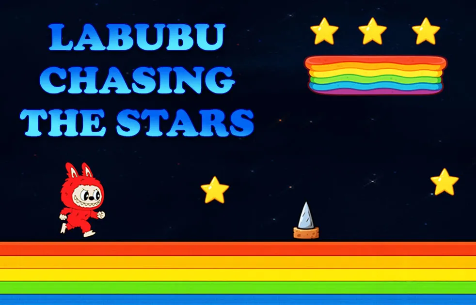 Labubu Chasing the Stars