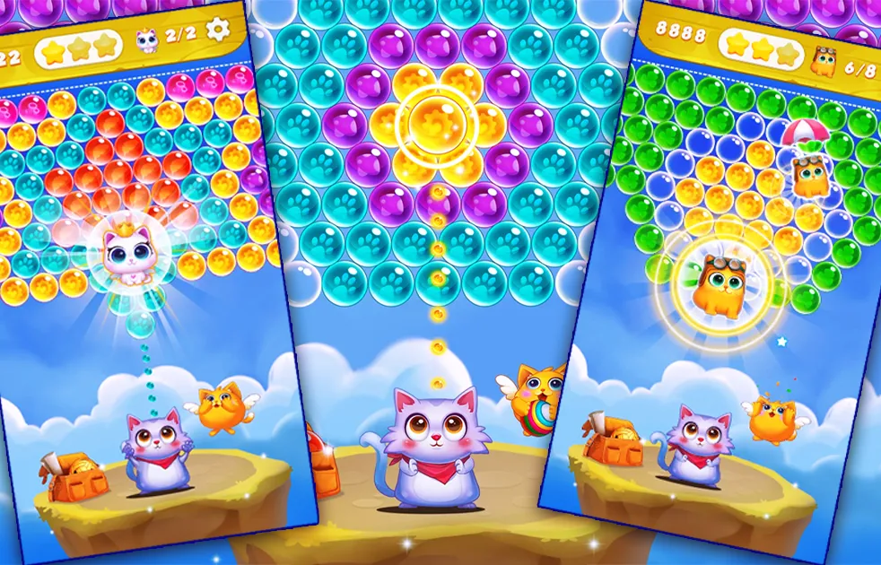 Bubble Shooter: Save The Cats